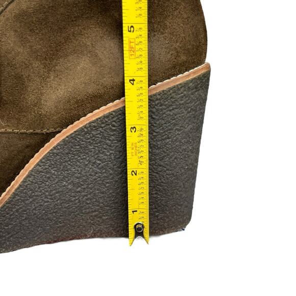 Aquatalia Women’s Vianna Olive Suede Wedge Chukka Boots Size US 8.5 - Picture 12 of 12